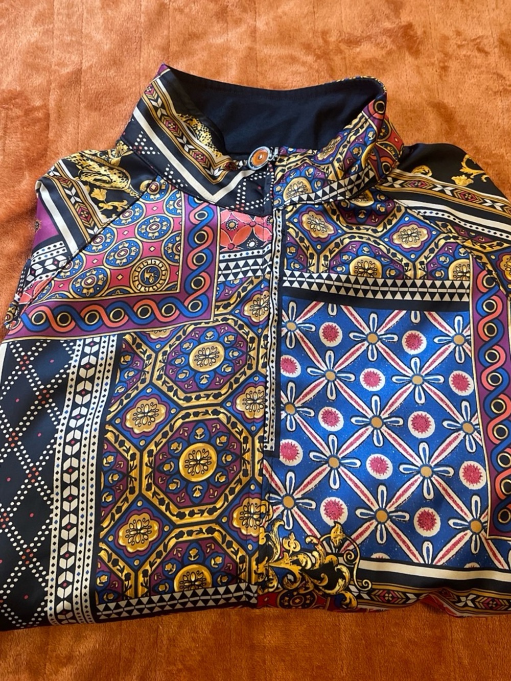 Urban Outfitters Black Multi-Print Patchwork Bomber - Picture 8 of 8